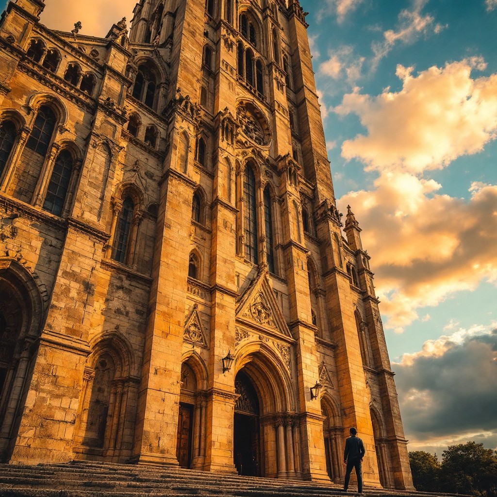 Free Majestic Gothic Cathedral Image - Gothic, Cathedral, Sunset ...