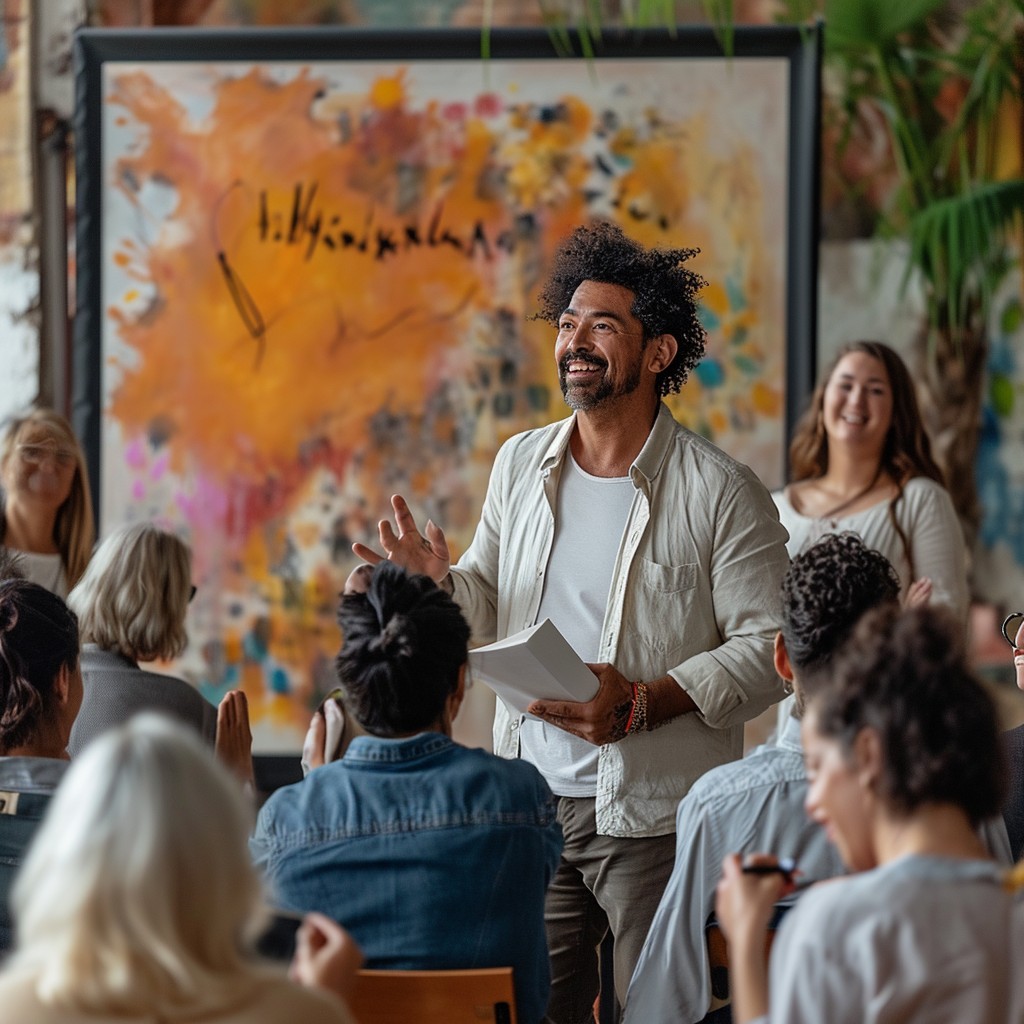 Discussion Artist Free Art Class Presentation Image - Artist, Audience, Painting ...