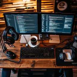 Free Tech Workspace Setup Image - Technology, Workspace, Monitors ...