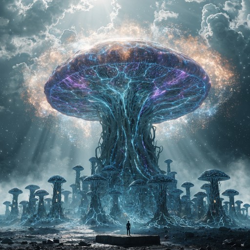 Free Bioluminescent Mushroom City Image - Bioluminescent, Mushrooms ...