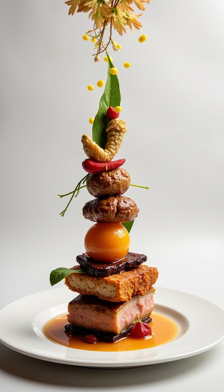 Stacked Food Examples Free Stacked Gourmet Creation Image - Gourmet, Stacked, Culinary ...