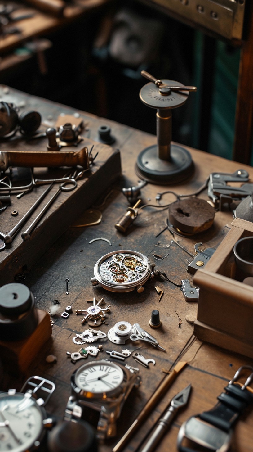 Free Vintage Watchmaking Table Image - Vintage, Watchmaker, Bench ...