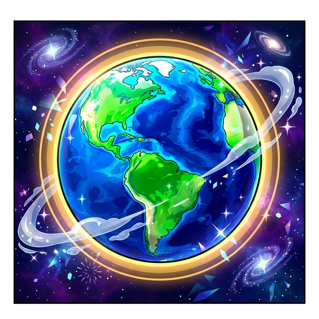 Free Magical Earth Illustration Image - Earth, Planet, Anime | Download ...