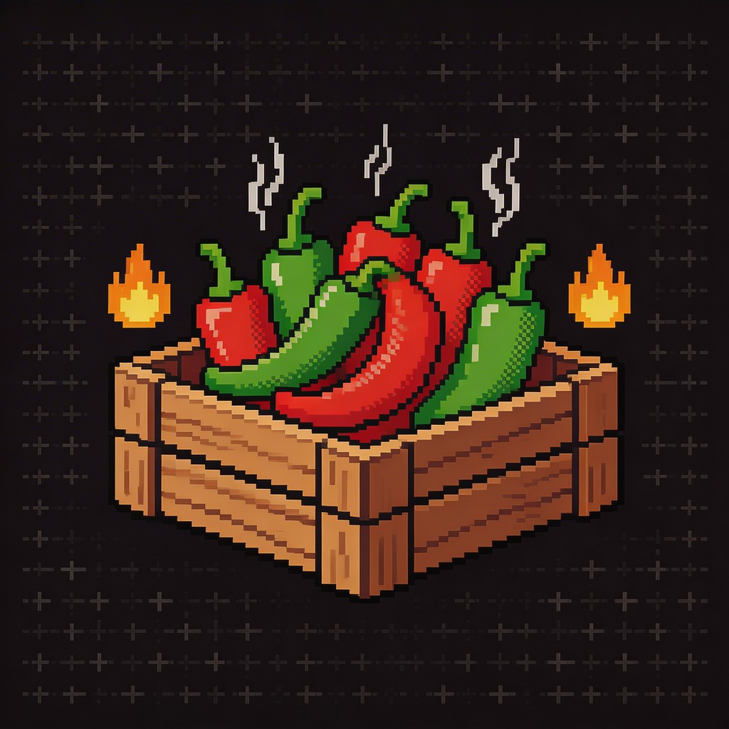Free Spicy Pixel Peppers Image - Pixel, Art, Retro | Download at StockCake