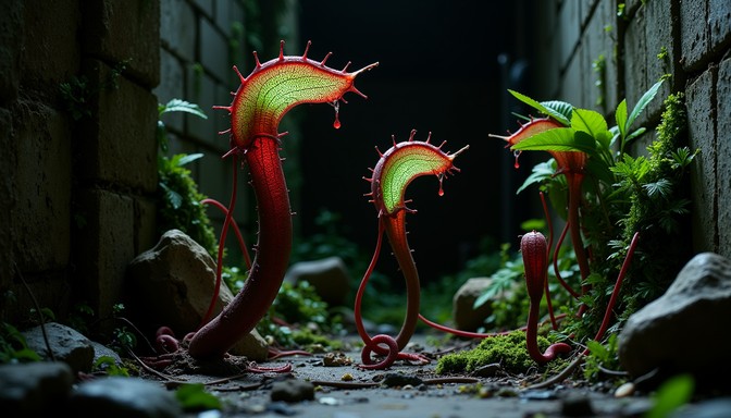 Predator Plants. Examples Free Predatory Plant Portrait Image - Carnivorous, Venus, Plant ...