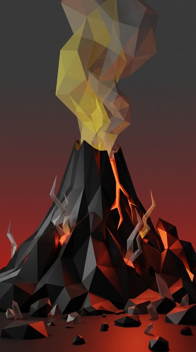 Volcano Geometric Free Volcanic Geometric Inferno Image - Volcano, Volcanic, Lava ...