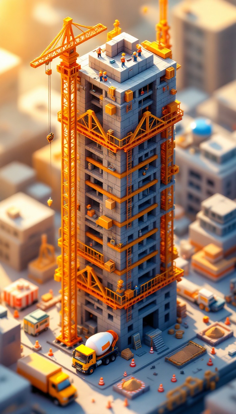 Free Building Blocky Skyscrapers Image - Voxel, Construction, Building ...