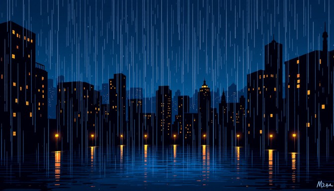 Free Rainy Night City Image - Rain, Cityscape, Night | Download at ...