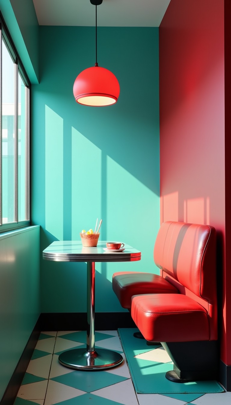 Free Geometric Diner Design Image - Retro, Diner, Turquoise | Download ...
