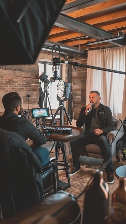 Free Interview in Progress Image - Interview, Video, Lighting ...