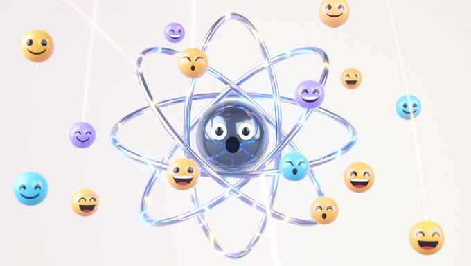 Free Glowing Blue Atom Image - Atom, Science, Space | Download at StockCake
