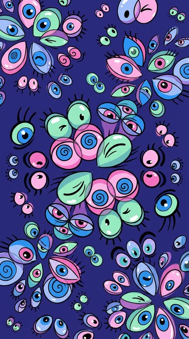 Overlapping Eye Pattern Free Playful Eyes Pattern Image - Eyes, Cartoon, Pattern | Download at ...