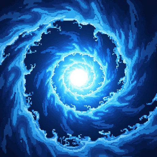 Free Pixelated Cosmic Vortex Image - Vortex, Spiral, Blue | Download at ...