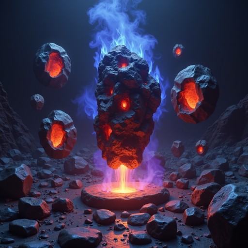 Free Fiery Crystal Gateway Image - Monoliths, Floating, Obsidian ...