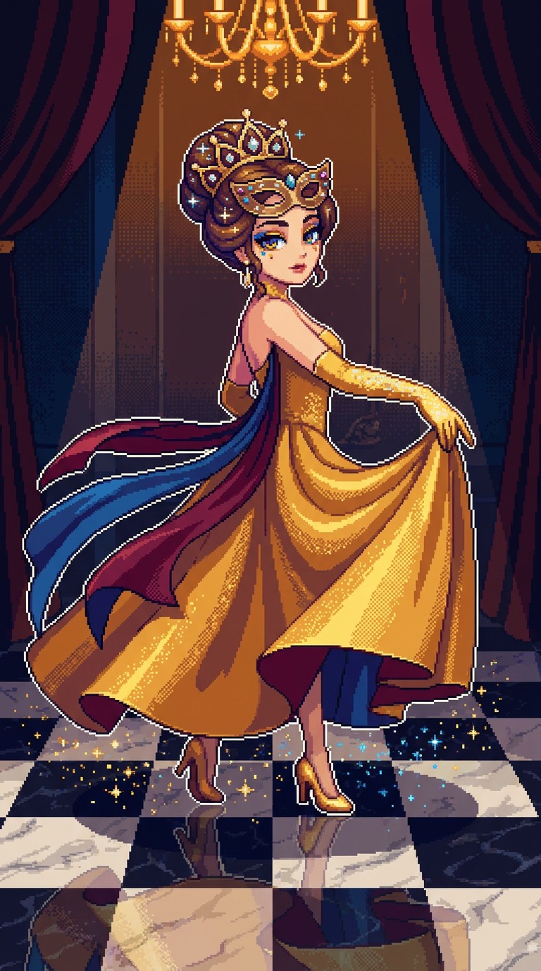 Free Elegant Pixel Princess Image - Pixelart, Ballroom, Dancer ...