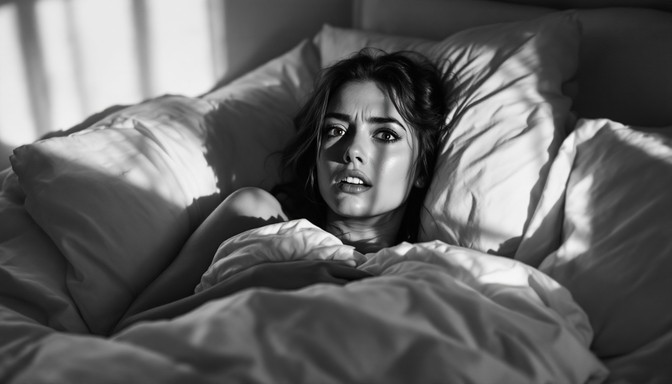 Fear Photo Free Woman's Nocturnal Fear Image - Woman, Fear, Bed | Download at ...