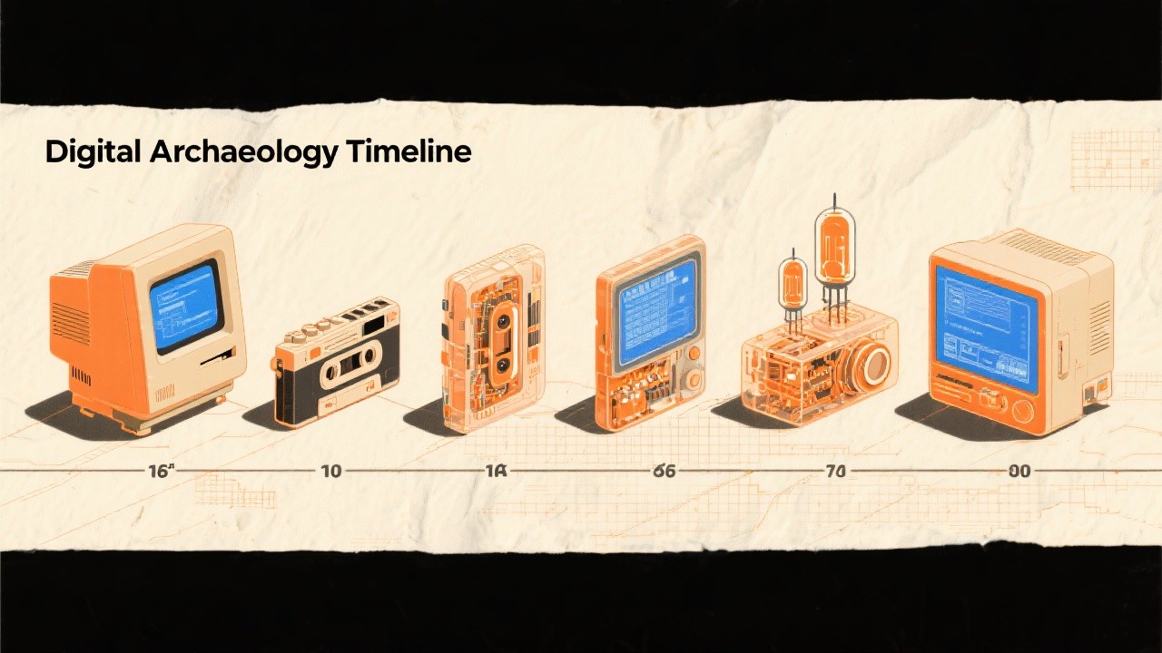 Free Digital Evolution Timeline Image - Retro, Vintage, Technology ...