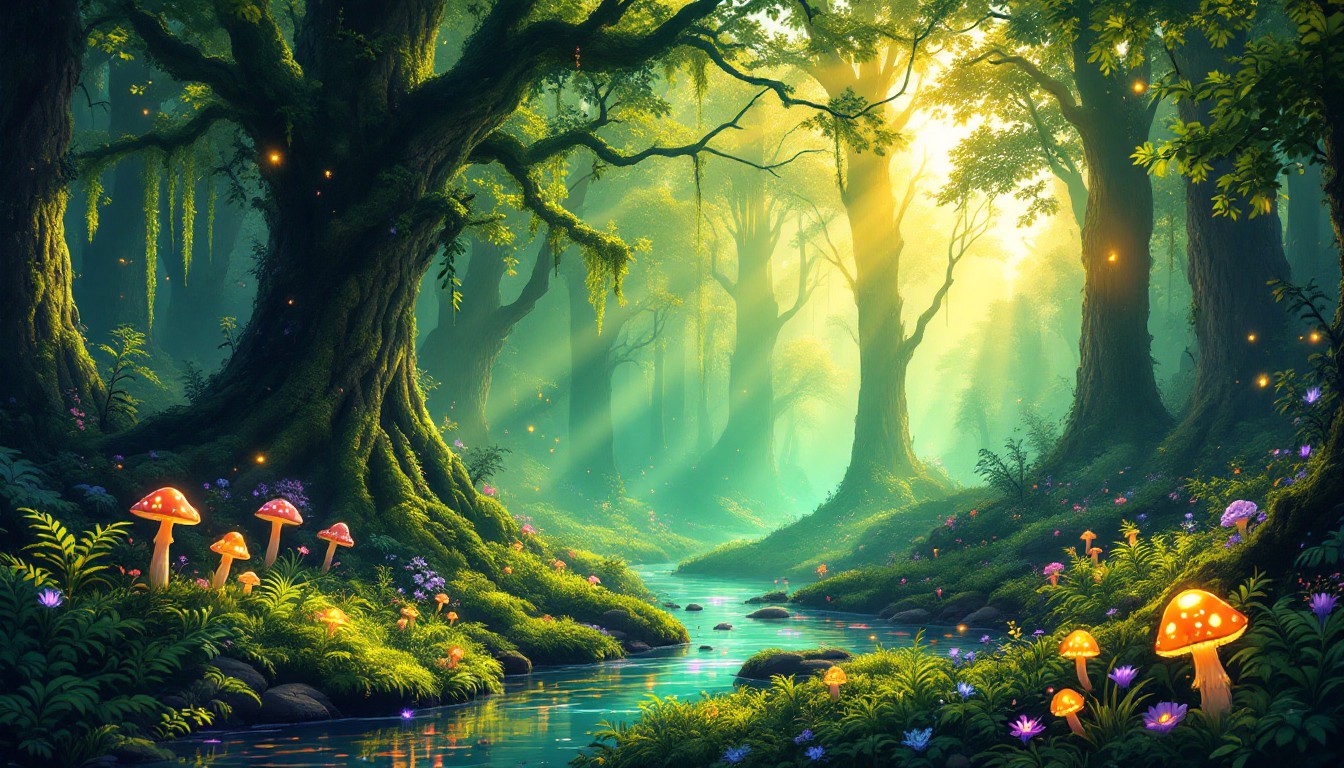 Free Enchanted Forest Glow Image - Pixel, Forest, Enchanted | Download ...