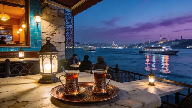 Istanbul Rooftop Tea Free Istanbul Evening Tea Image - Istanbul, Bosphorus, Turkish ...