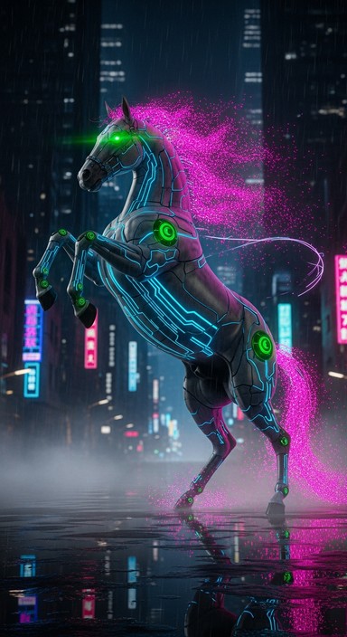 Free Cybernetic Horse Galloping Image - Biomechanical, Futuristic ...