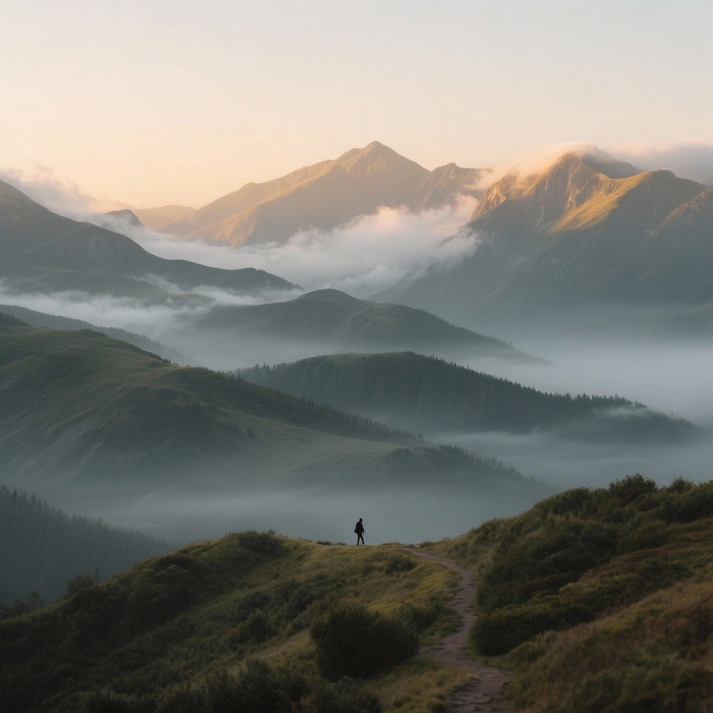 Free Misty Mountain Dawn Image - Mountains, Fog, Sunrise | Download at ...