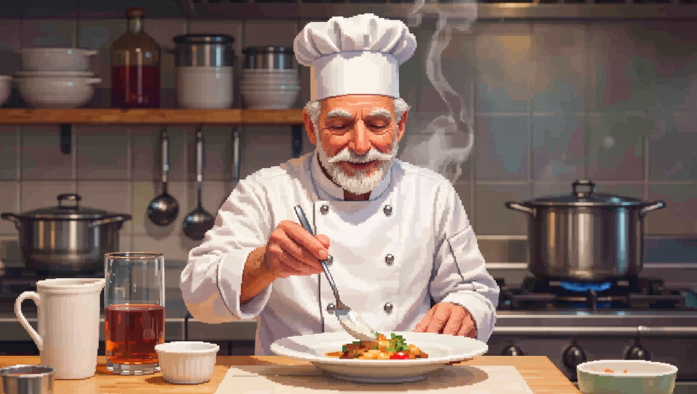 Free Master Chef Portrait Image - Chef, Pixel, Art | Download at StockCake