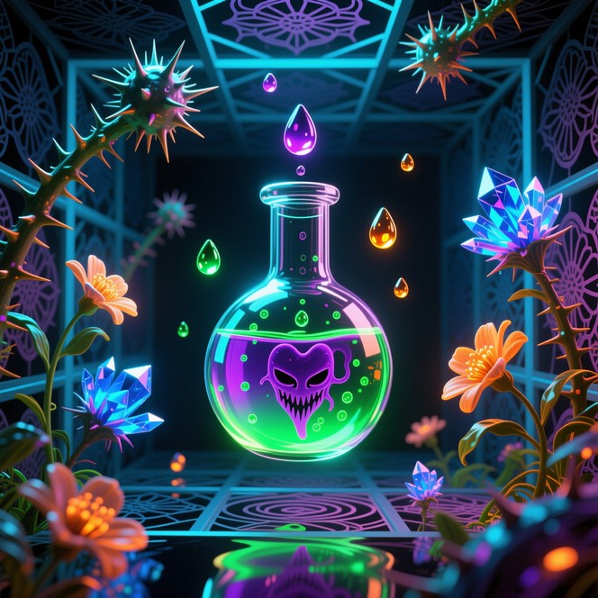 Free Enchanted Amber Elixir Image - Potion, Magical, Vial | Download at ...