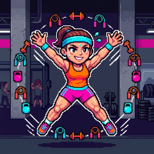 Free Chibi Workout Jump Image - Pixel, Chibi, Anime | Download at StockCake