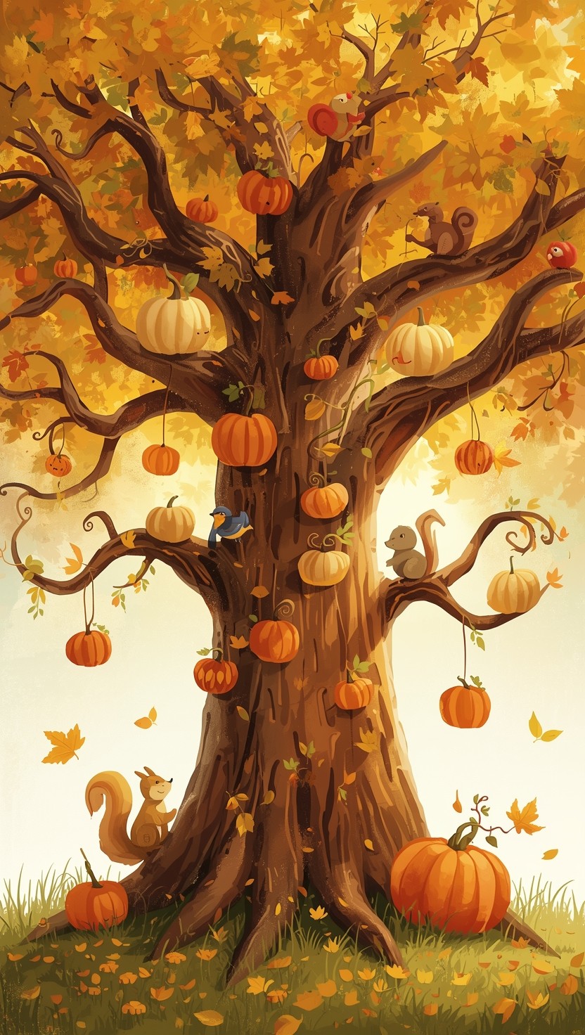 Free Magical Pumpkin Tree Photo - Pumpkin, Tree, Autumn | Download at ...