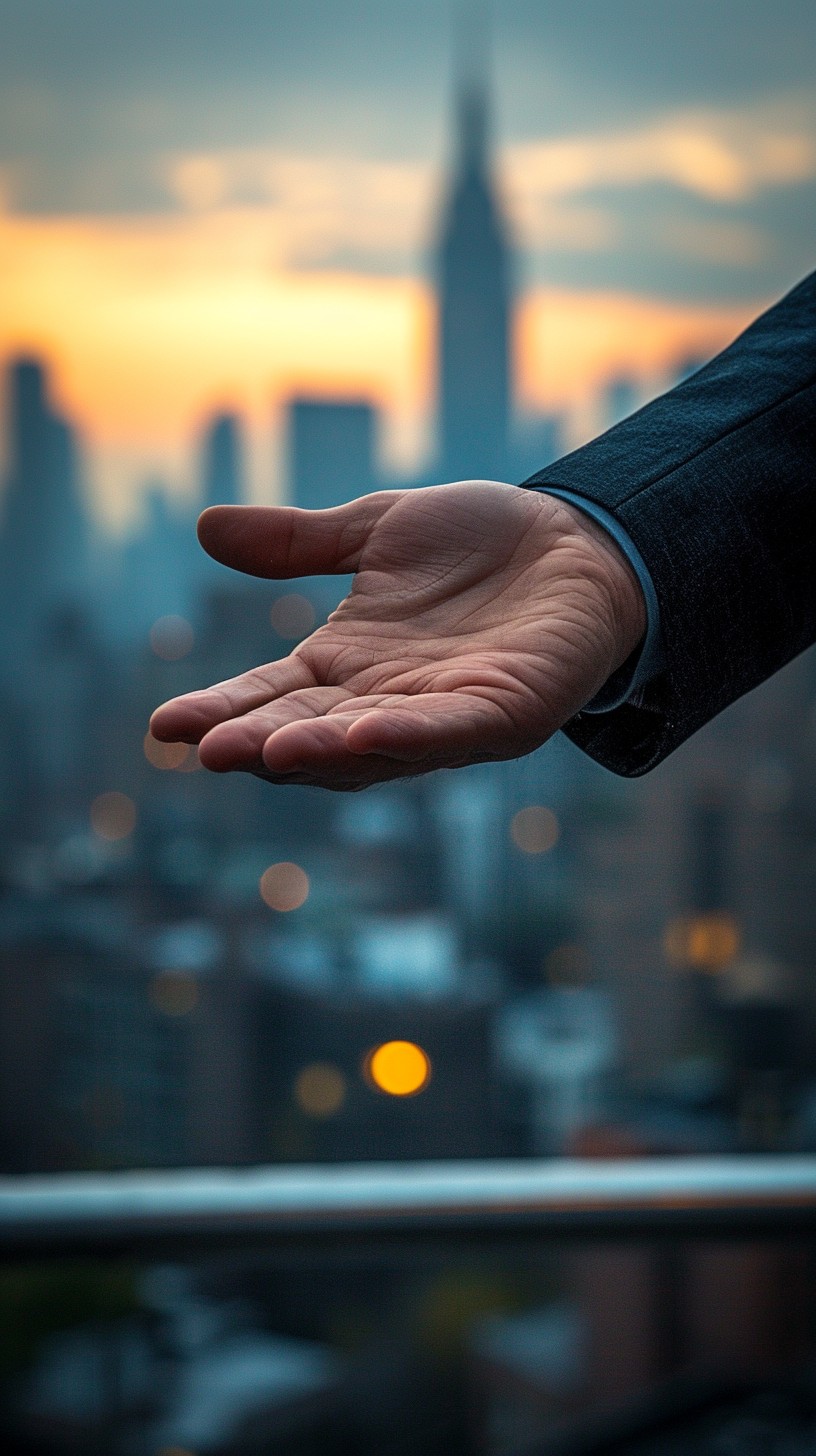 At Hand Free City at Hand Image - City, Sunset, Hand | Download at StockCake