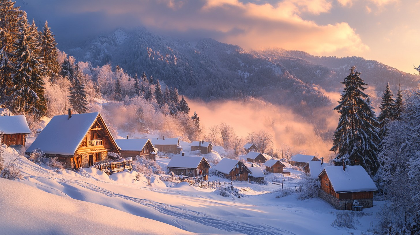 Free Winter mountain village Image - Winter, Snow, Village | Download ...