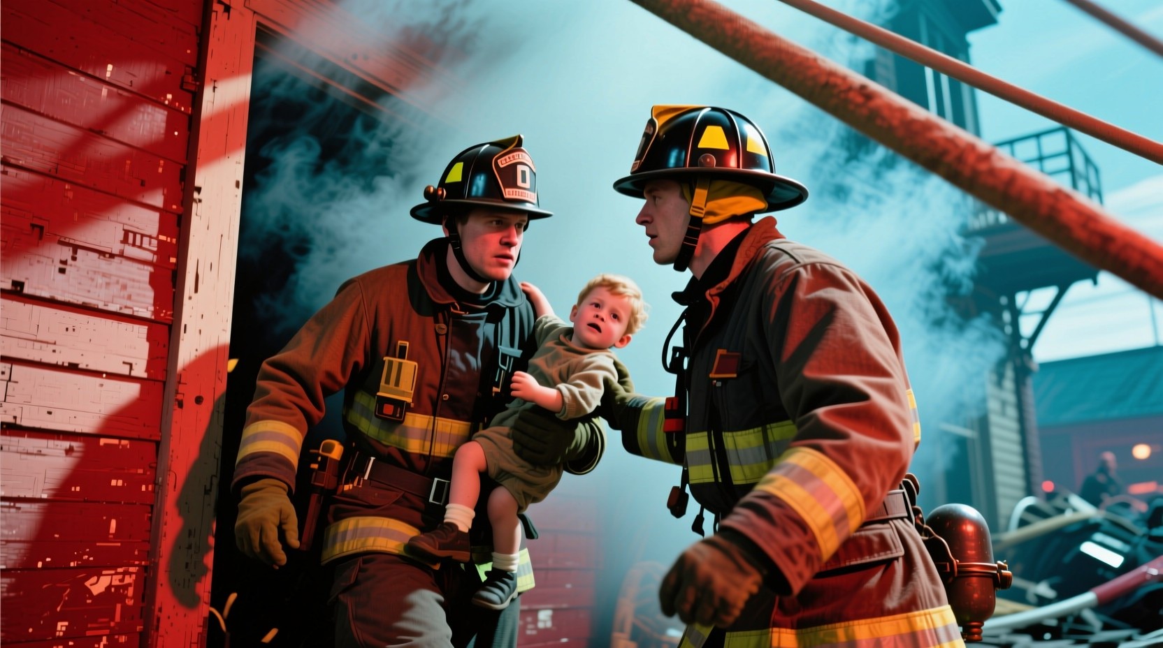 Fire Rescue Stock Image Free Heroic Fire Rescue Image - Firefighters, Rescue, Emergency ...
