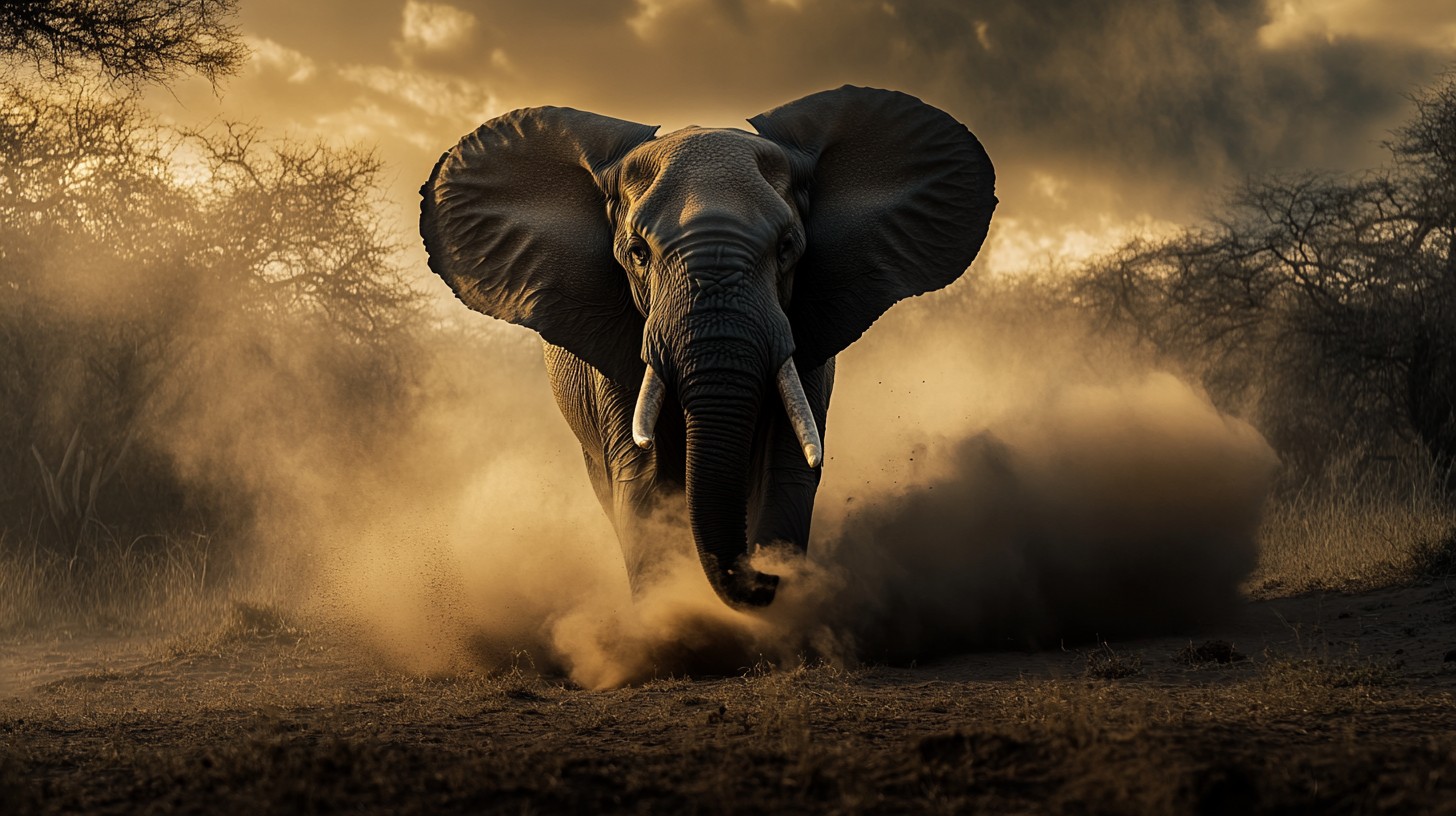 Free Charging Elephant Dust Photo - Elephant, Dust, Charging | Download ...