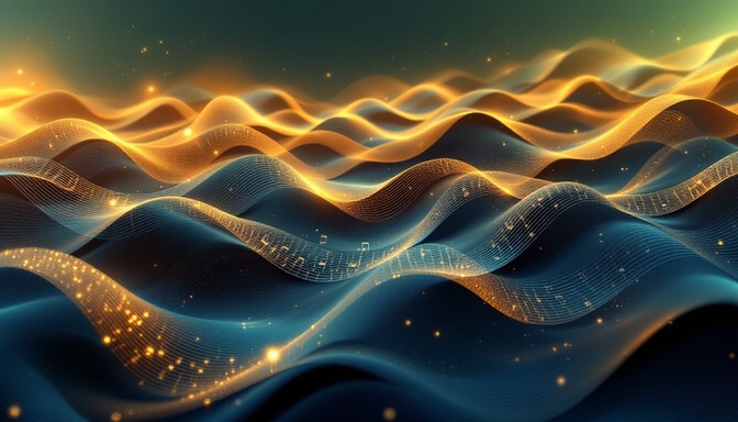 Free Golden Waves Flow Image - Waves, Gold, Navy | Download at StockCake