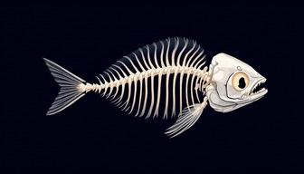 光る魚の骨の画像をダウンロード - 骸骨, 魚, 海洋 | StockCake