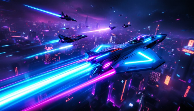Free Neon Combat Jets Image - Cyberpunk, Aircraft, Neon | Download at ...