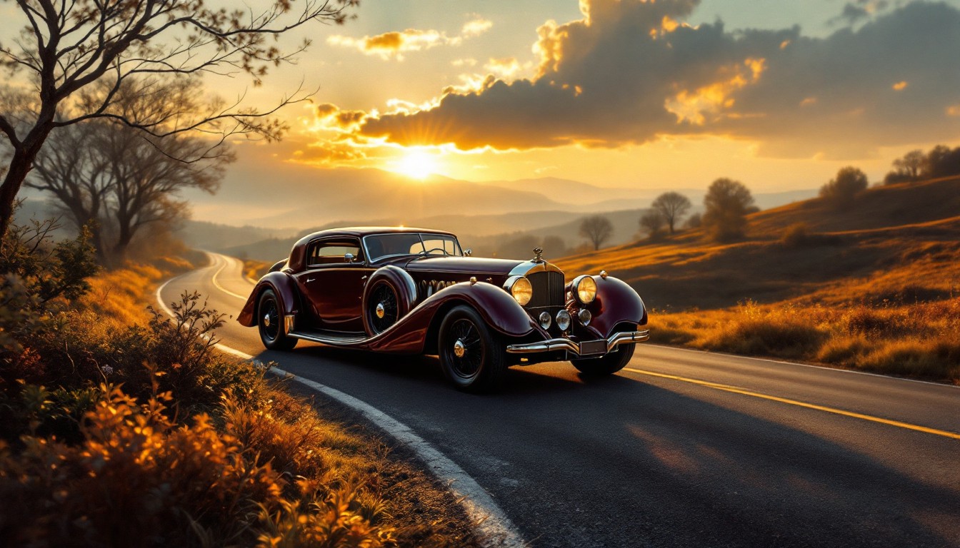Free Vintage Sunset Drive Image - Vintage, Sunset, Automobile ...