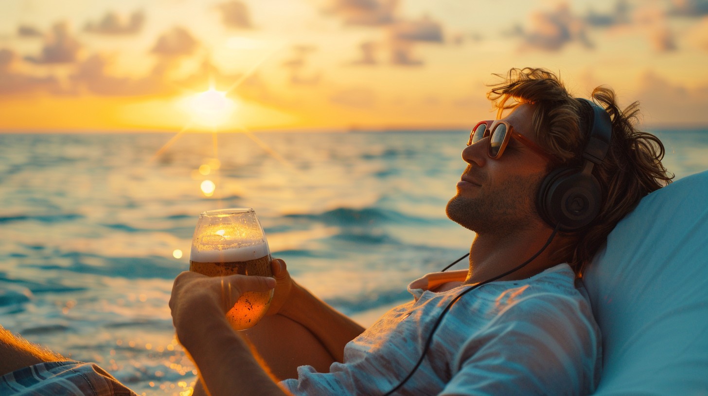 Free Sunset Relaxation Time Image - Sunset, Relaxation, Headphones ...