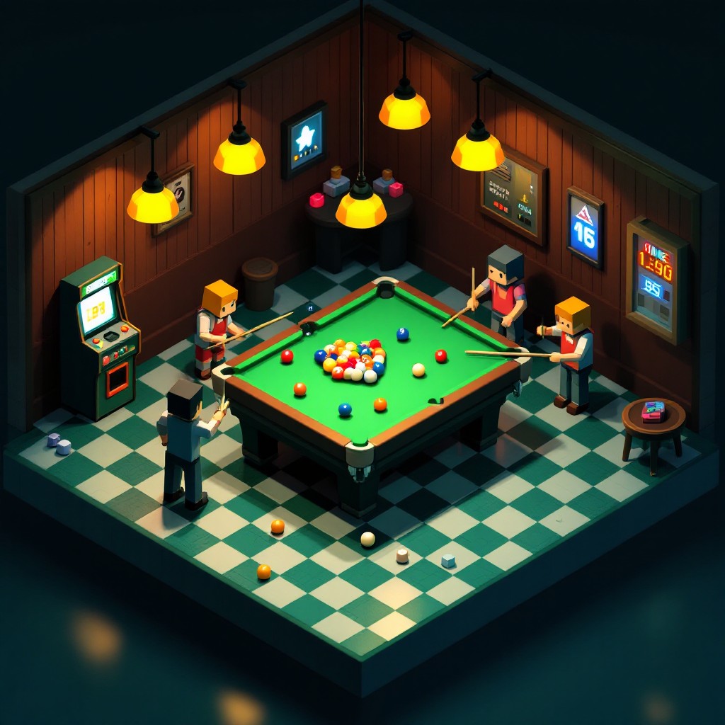 Free Pixel Pool Paradise Image - Isometric, Pixel, Voxel | Download at ...