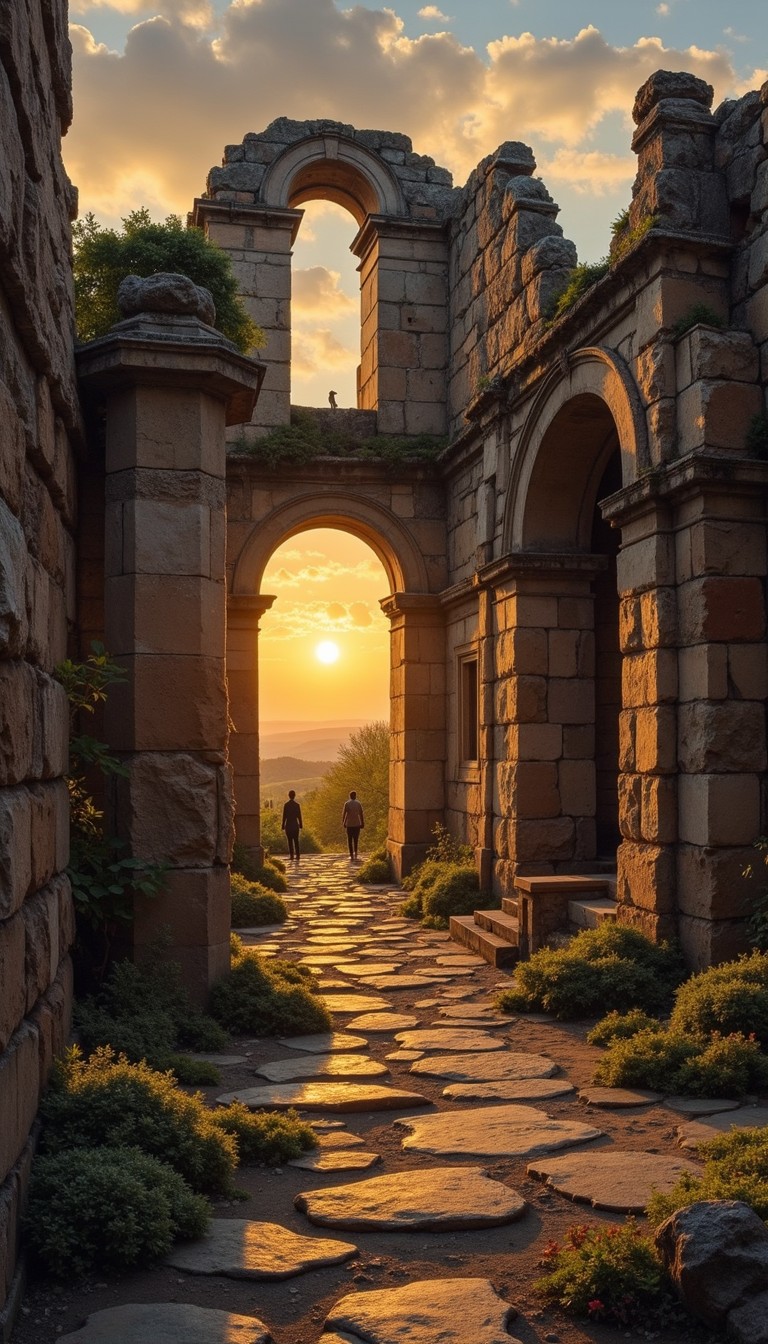 Free Ancient Sunlit Ruins Image - Ruins, Sunset, Archway | Download at ...