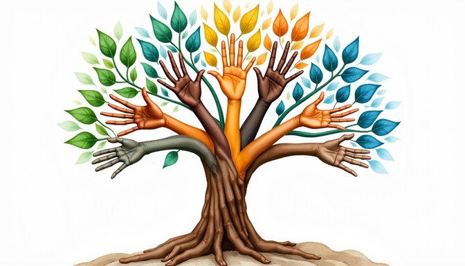 Contribution For Tree Free Unity Through Diversity Image - Hands, Faces, Tree | Download at ...
