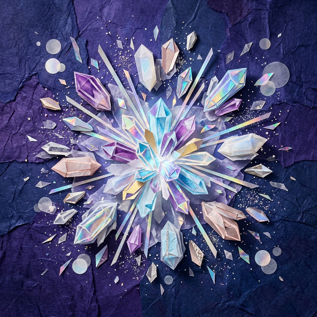 Free Crystal Paper Explosion Image - Crystal, Papercraft, Collage ...