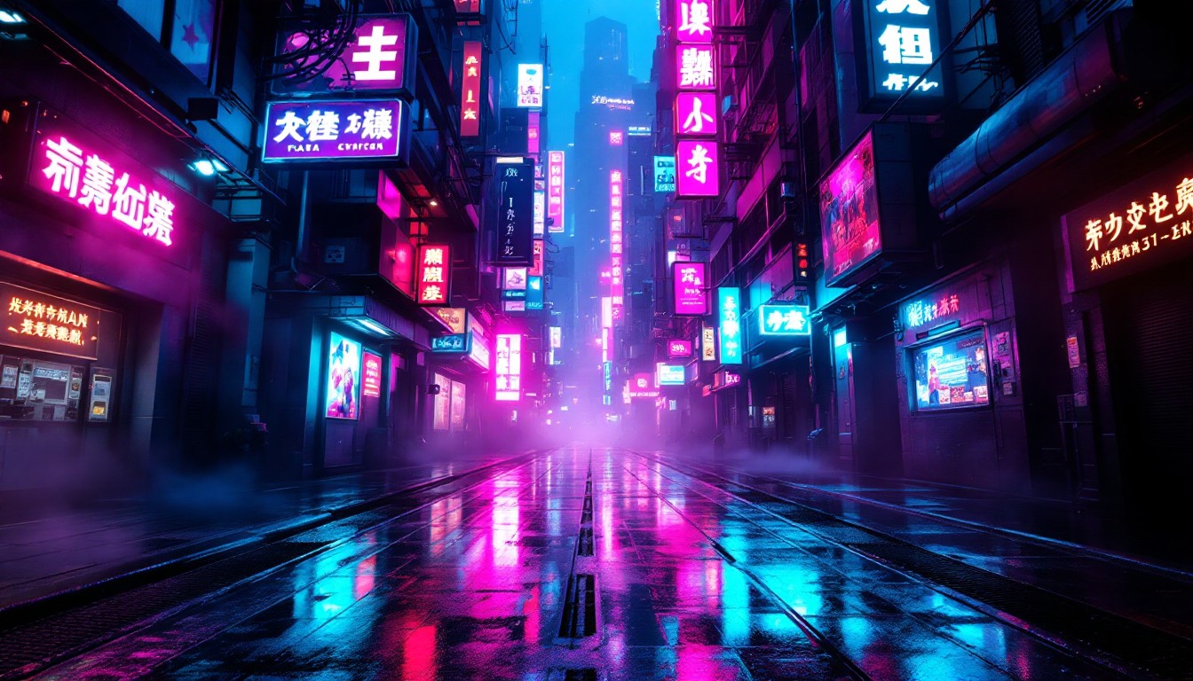 Free Neon Cyberpunk Alley Image - Cyberpunk, Neon, Futuristic ...