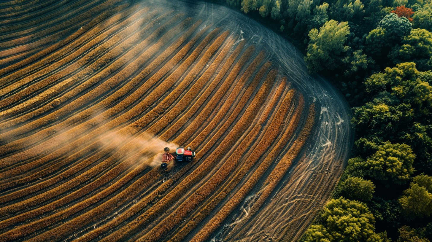 Harvest Examples Free Harvesting Autumn Fields Image - Agriculture, Tractor, Fields ...