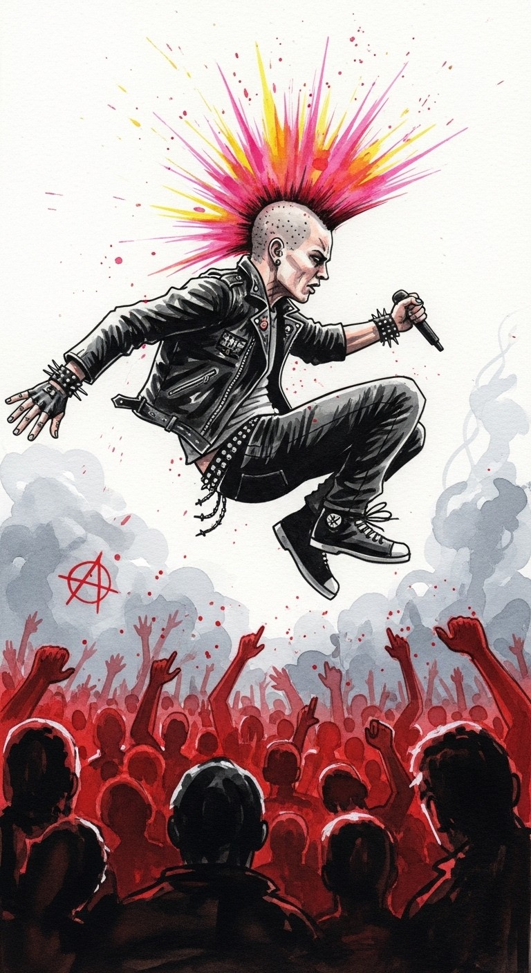 Free Punk Dive Explosion Image - Punk, Mohawk, Watercolor | Download at ...