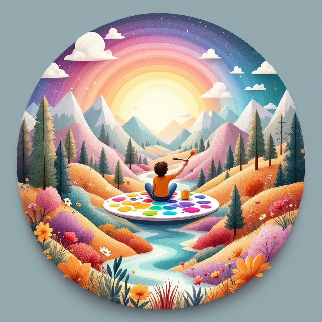 Free Painting Nature's Magic Image - Whimsical, Magical, Mountains ...