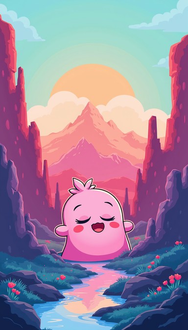Free Bubblegum Valley Journey Image - Pink, Creature, Canyon | Download ...