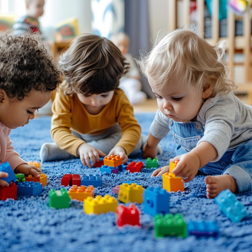 Todlets Free Playful Toddlers Engaged Image - Children, Playtime, Blocks ...