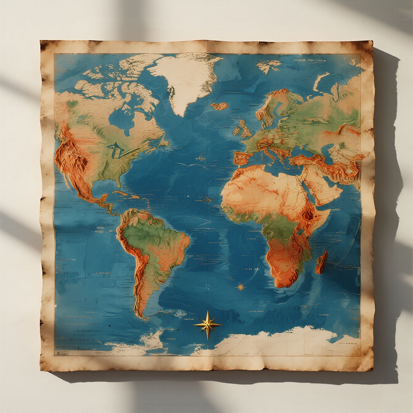 Free Vintage World Map Image - Map, World, Global | Download at StockCake
