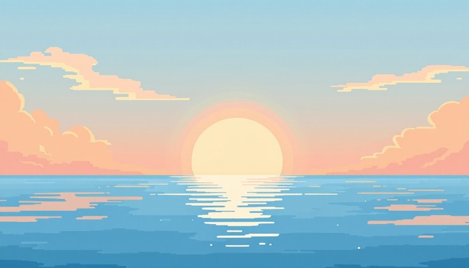 Free Pixel Perfect Sunset Image - Sunset, Pixel, Ocean | Download at ...